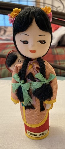 Vintage bambola cinese peg - vintage,