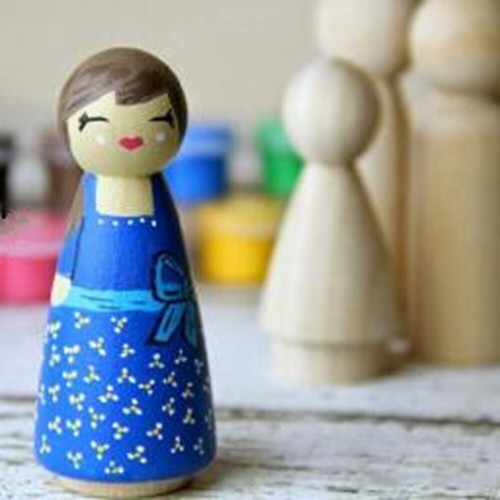 Bambola piolo legno piccole