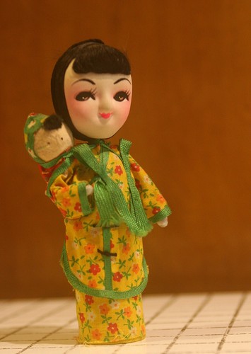 Bambola vintage asiatica peg - bambola,