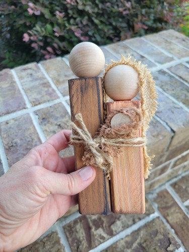 Bambole piolo legno naturale